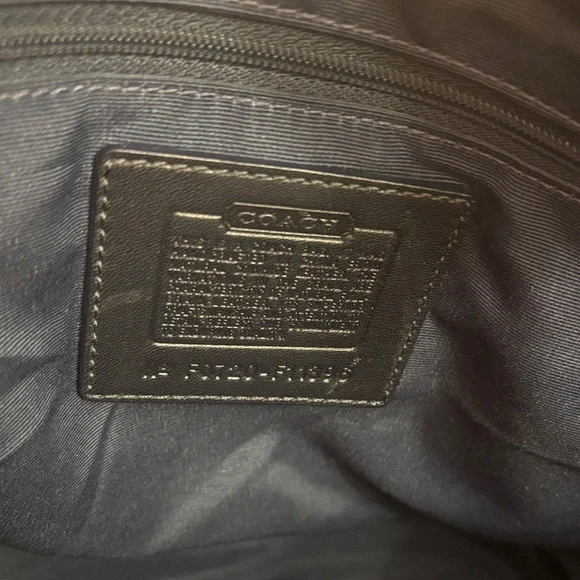 Coach Navy Blue Small Leather Tote Bag - Picture 3 of 10